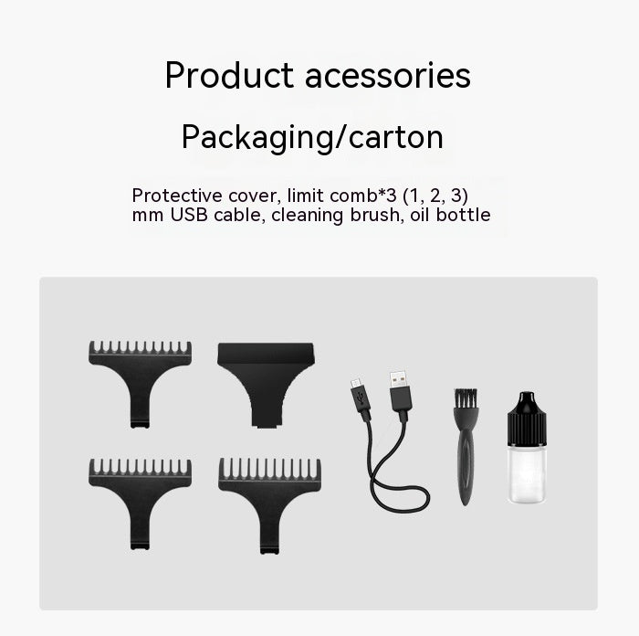 Diamond Mesh Engraving Body LC Digital Display High Power Oil Head Trim Hair Clipper