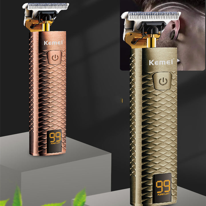 Diamond Mesh Engraving Body LC Digital Display High Power Oil Head Trim Hair Clipper