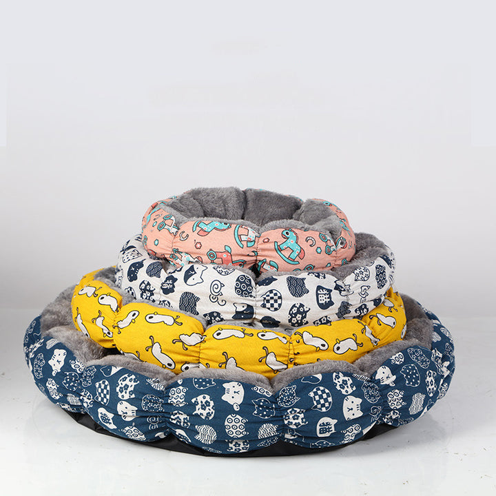 Cat Bed Cat Beds For Indoor Cats Calming Donut Bed For Puppy And Kitten Round Fluffy Pet Bed For Small Medium Dogs And Cats
