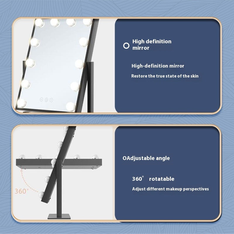 Fill Light Mirror Desktop LED Light Rechargeable Dressing